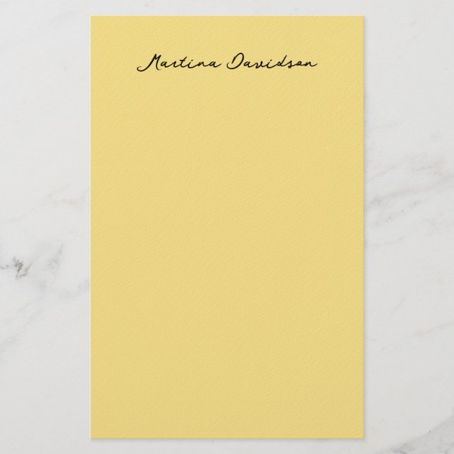 Papeterie Moderne Minimaliste Plain Jasmine Couleur Créer No (Devant)
