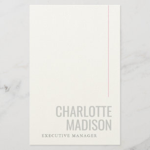 Papeterie Moderne Nom Propre Tendance Minimaliste Simple