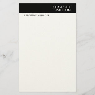 Papeterie Moderne Simple Noir Blanc Tendance Minimaliste Sim