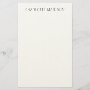 Papeterie Moderne Simple Noir Blanc Tendance Minimaliste Uni