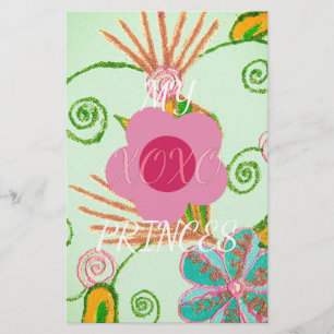 Papeterie Mon XOXO Little Princess Floral Art Design d'impre