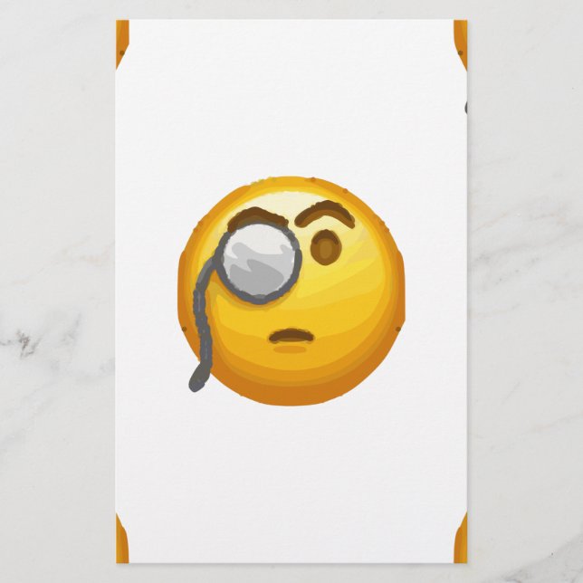 Papeterie monocle émoji (Devant)