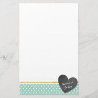 MONOGRAM poka point chalkboard coeur menthe vert