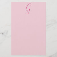 Monogramme de lettre initiale rose clair chic uni
