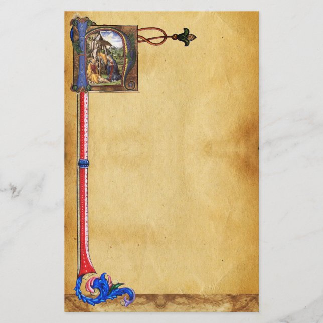 Papeterie MONogramme DE PARCHEMENT DE NATIVITÉ (Devant)