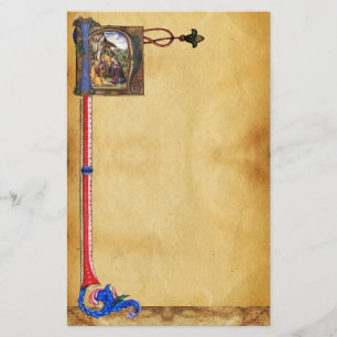 Papeterie Monogramme de PARCHEMIN de NATIVITÉ