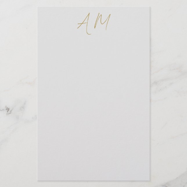 Papeterie Monogramme d'initiales de calligraphie de couleur  (Devant)