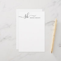 Monogramme moderne Élégante calligraphie Personnal