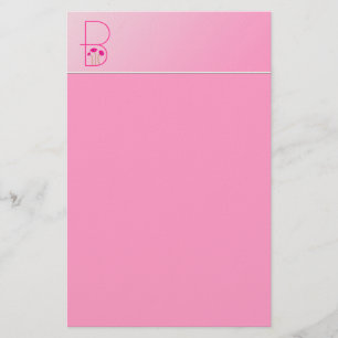 Papeterie Monogramme Raspberry Gerber Daisy
