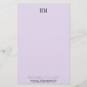 Papeterie Monogramme simple personnalisé Initiales et nom st