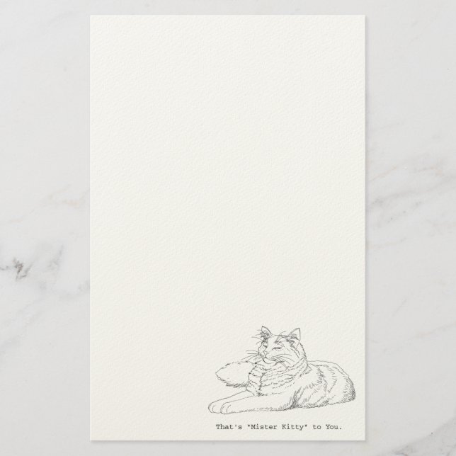 Papeterie Monsieur Kitty Cat Stationery (Devant)