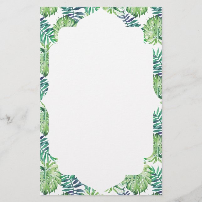 Papeterie Monstera Deliciosa Hawaiian Island Tropiques Feuil (Devant)