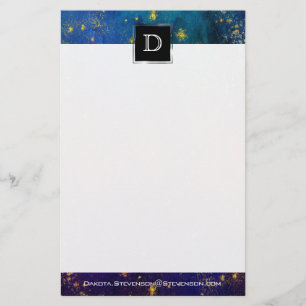 Papeterie Moody Ombre Monogramme de poussière de cétacés p