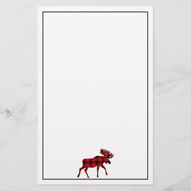Papeterie Moose Classic rouge noir plaid (Devant)