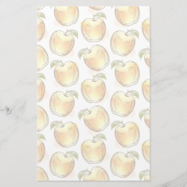 Papeterie Motif à la pomme jaune (Devant)