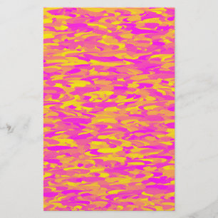 Papeterie Motif Abstrait rose jaune orange