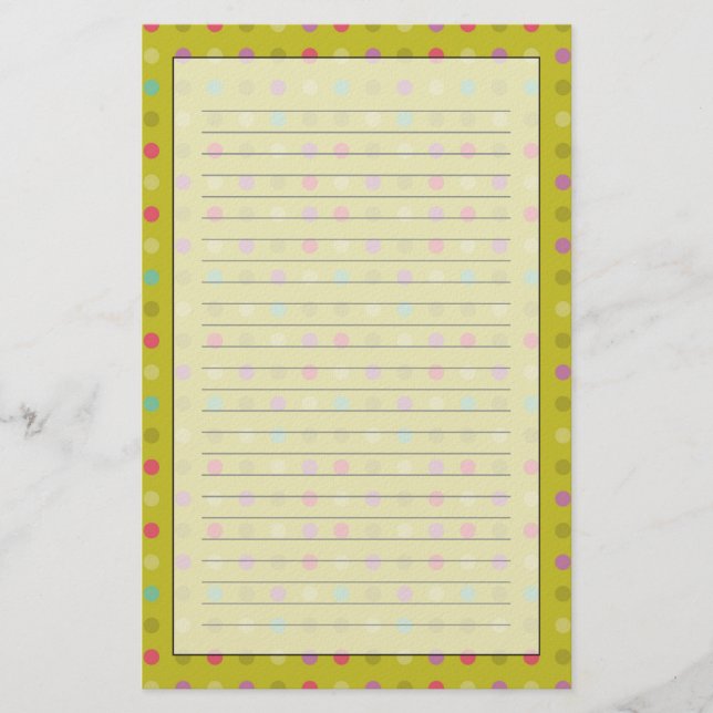 Papeterie Motif arrière - plan Polka-dot (Devant)