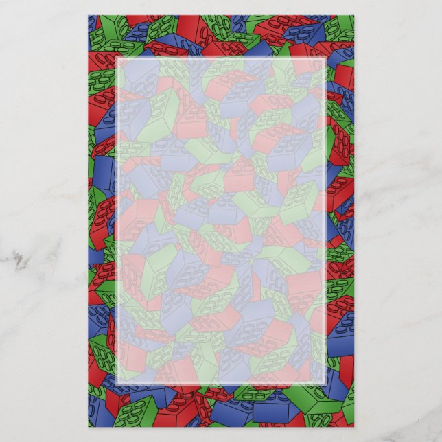 Papeterie Motif - blocs constitutifs de couleurs primaires (Devant)