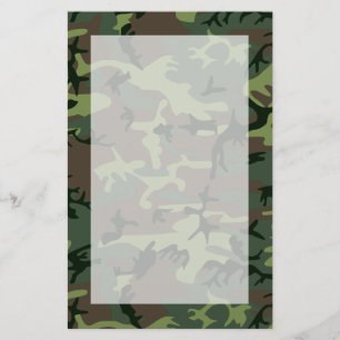 Papeterie Motif de brun de vert de Camo de camouflage