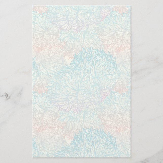 Papeterie Motif de doodle Floral Multicolor (Devant)