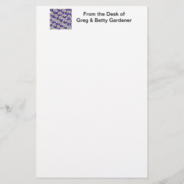 Papeterie Motif de fleurs Columbine (Devant)