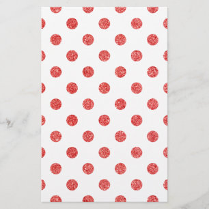 Papeterie Motif de pois rouge élégant de parties