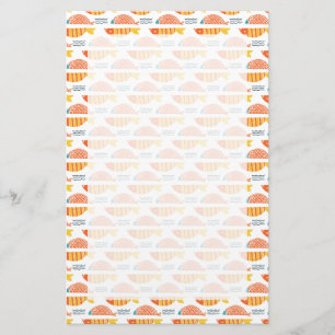 Papeterie Motif de poissons de natation d'art populaire