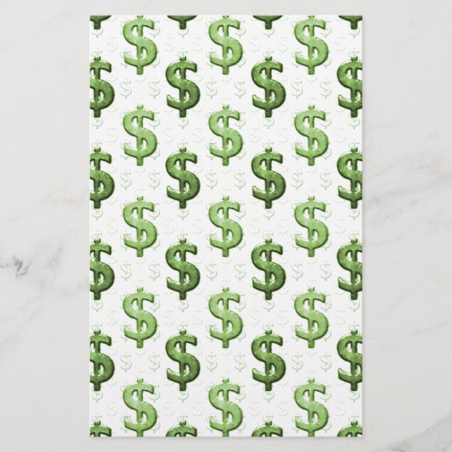 Papeterie Motif de symbole dollar (Devant)