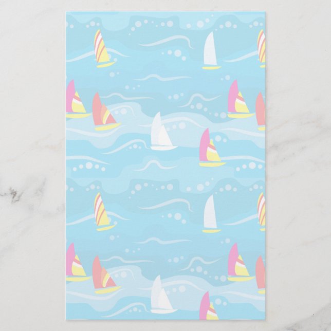 Papeterie Motif de yacht Neon (Devant)