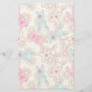 Papeterie Motif d'enfant de Kawaii avec des griffonnages