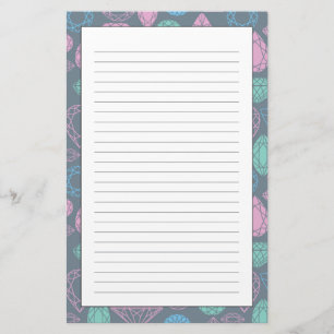 Papeterie Motif d'icône de pierre gemme