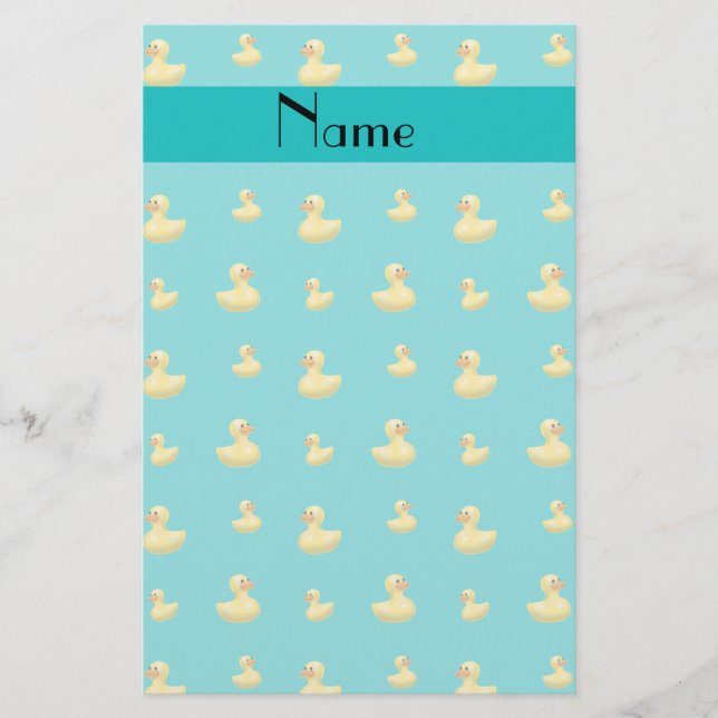Papeterie Motif en caoutchouc personnalisé de canard de (Devant)