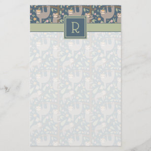 Papeterie Motif floral mignon de paresse