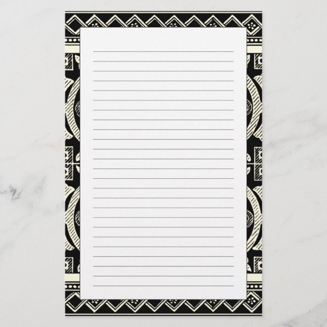 Papeterie Motif noir et blanc de mandala par le studio de (Devant)