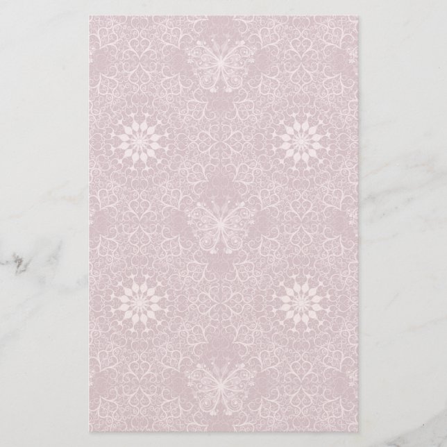 Papeterie Motif rose Vintage (Devant)