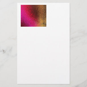 Papeterie Motif rouge-rose et d'or
