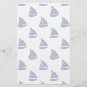 Papeterie Motif Royal Blue Sailboat