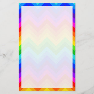 Papeterie Motif ZigZag Chevron Large #2 Couleurs de l'Arc-en