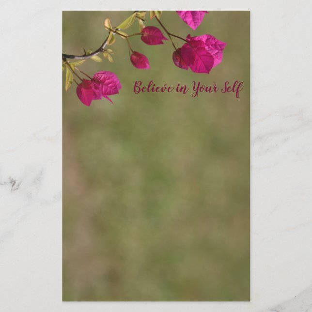 Papeterie Motivation des bougainvilliers roses (Devant)