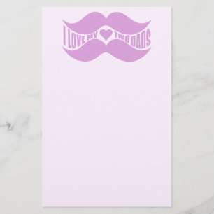 Papeterie Moustaches roses sur mesure stationnaire