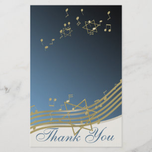 Papeterie Musique dans l'air Merci Notes