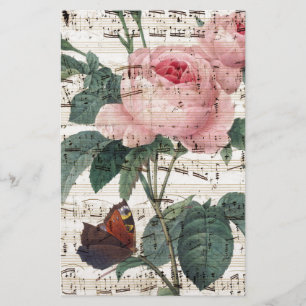 Papeterie Musique rose