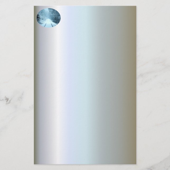 Papeterie Neige de Noël sur les voies ferrées (Devant)