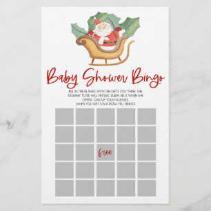 Papeterie Noël du Père Noël Bingo Baby shower Jeu