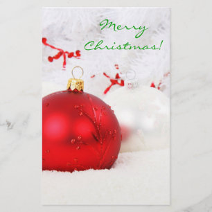 Papeterie Noël Rouge et blanc Joyeux Noël I