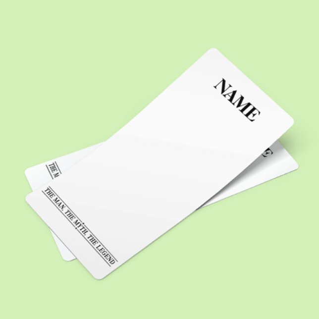 Papeterie Nom Personnalisé L'Homme Le Mythe La Légende (Créateur téléchargé)