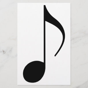 Papeterie note musicale noire