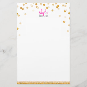 Papeterie NOTE PERSONNELLE pois confetti audacieux parties s
