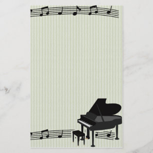 Papeterie Notes de piano et de musique