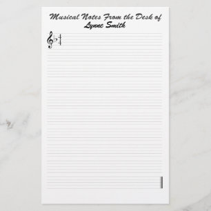 Papeterie Notes musicales personnalisées